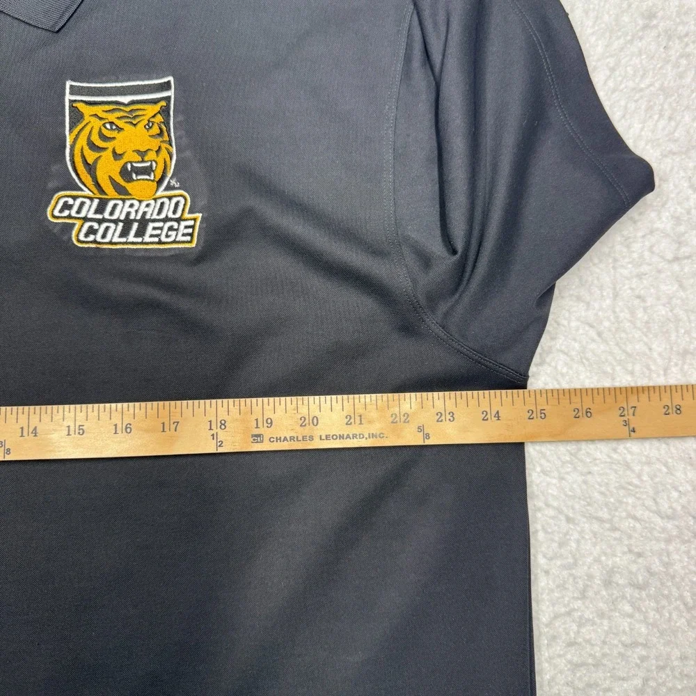 Colorado College‎ Tigers Nike Dri Fit Golf Black Polo Shirt Men's Size XL